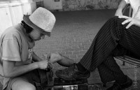 El lustrador de zapatos