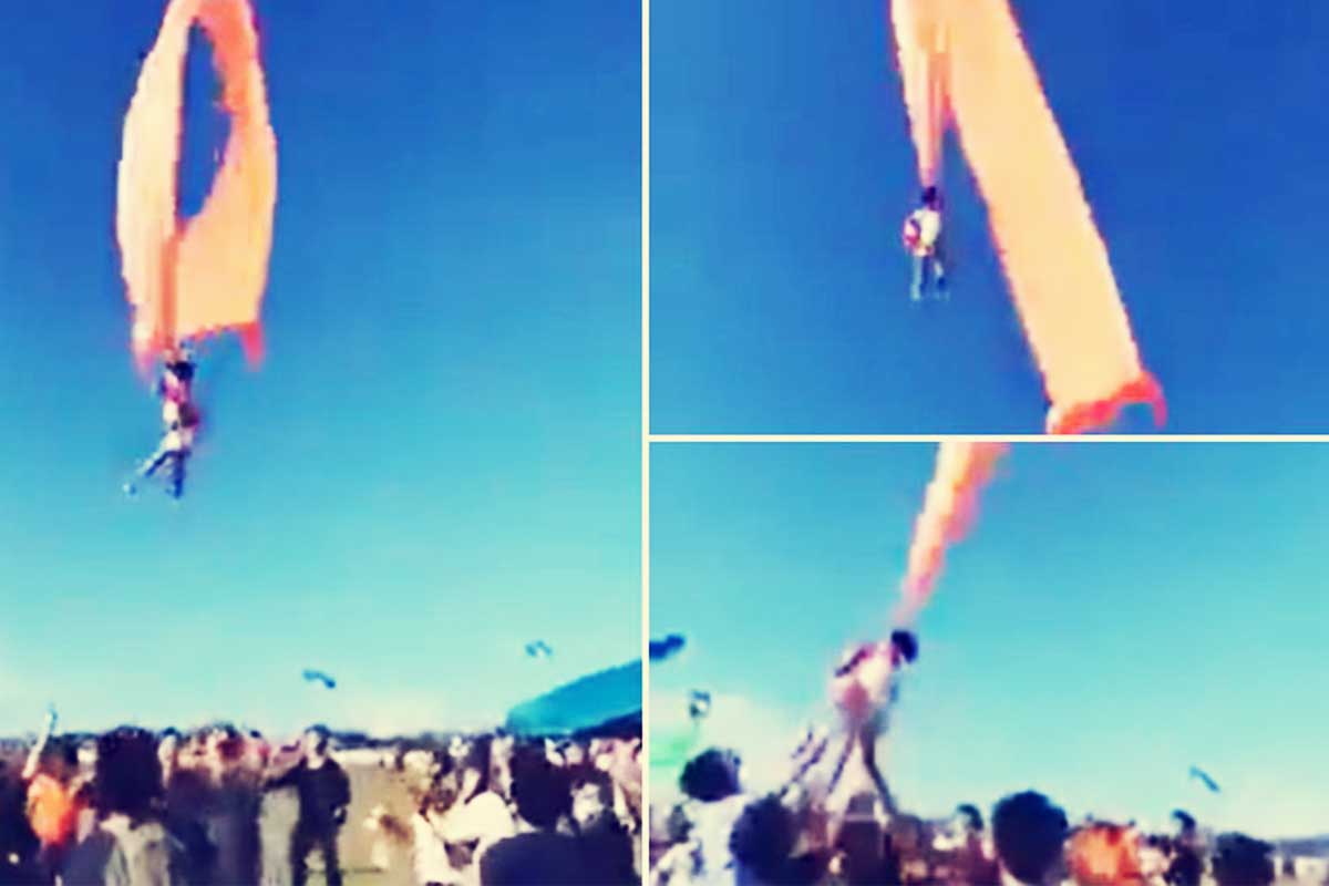 Cometa levanta a niña