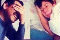 Alumno toma clase acostado y lo cacha su maestro