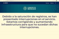 Falla el portal para el registro a adultos mayores para vacuna Covid