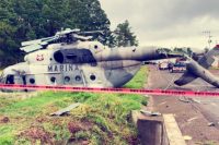 Se desploma helicóptero de la Semar en Hidalgo