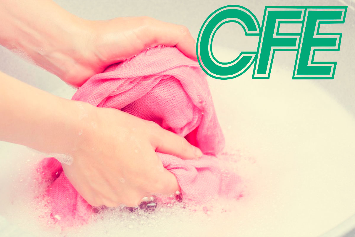  CFE Recomienda lavar ropa a mano