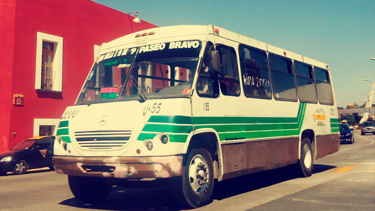 Desvíos de ruta en el transporte publico de Puebla