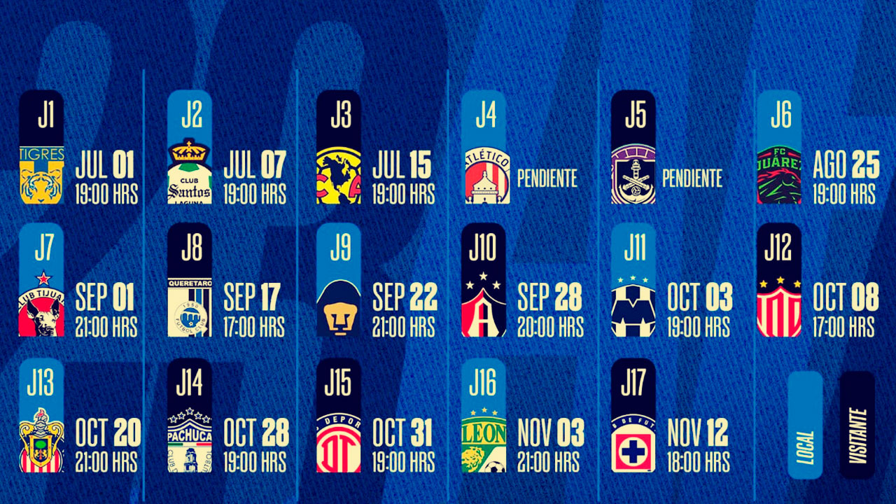 NUEVO CALENDARIO PUEBLA FC APERTURA 2023