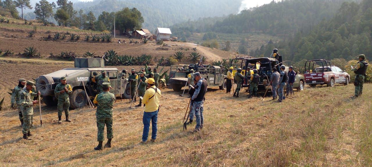 Intervienen tres órdenes de gobierno para liquidar incendio en Libres