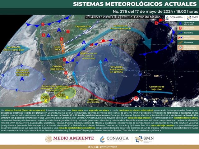 Registra Puebla precipitaciones; no se presentan afectaciones