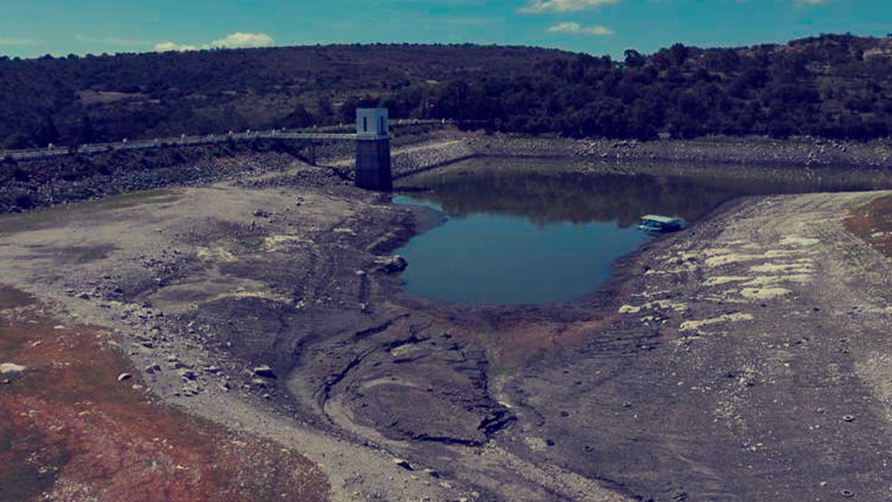 ¡Presa de Valsequillo en su nivel más bajo!
