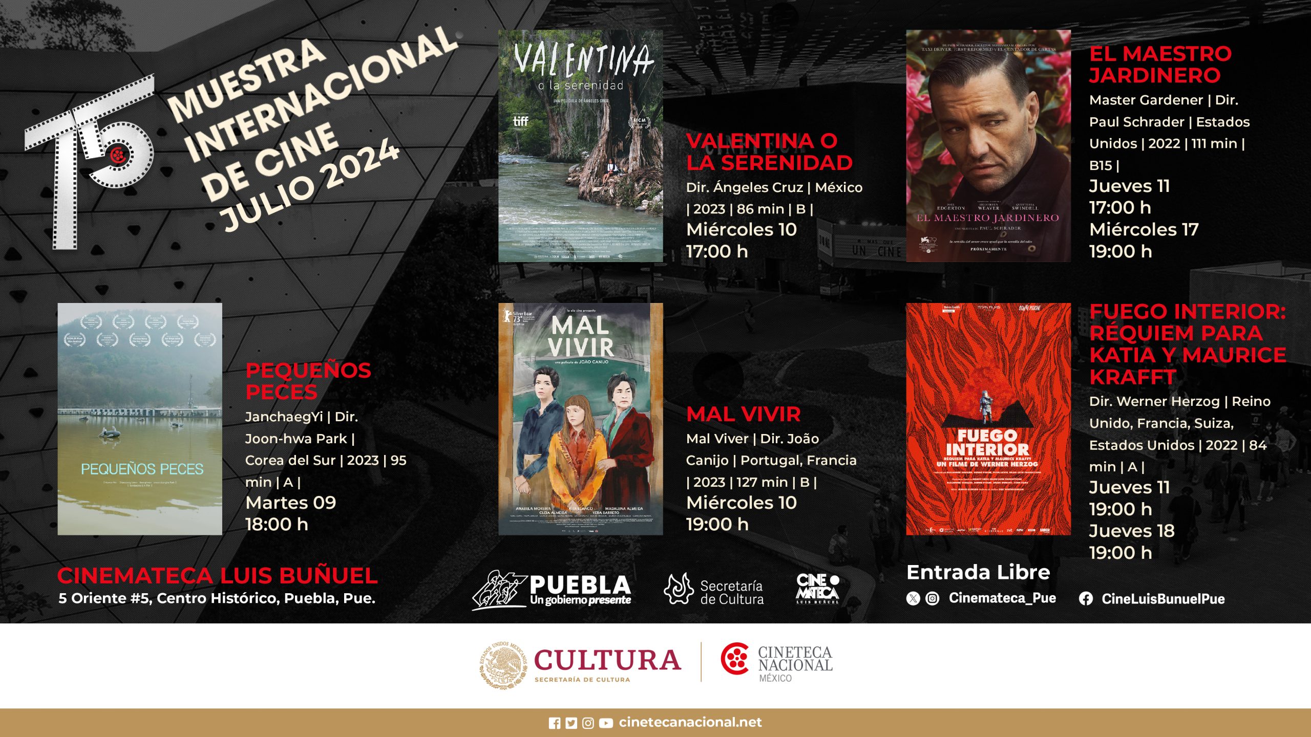 Exhibirá Casa de Cultura la 75 "Muestra Internacional de Cine”