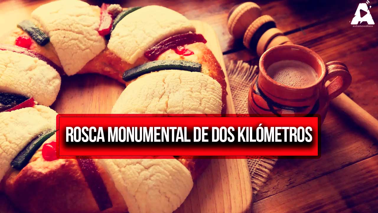Parten Rosca Monumental de dos kilómetros en el Centro Histórico de Puebla