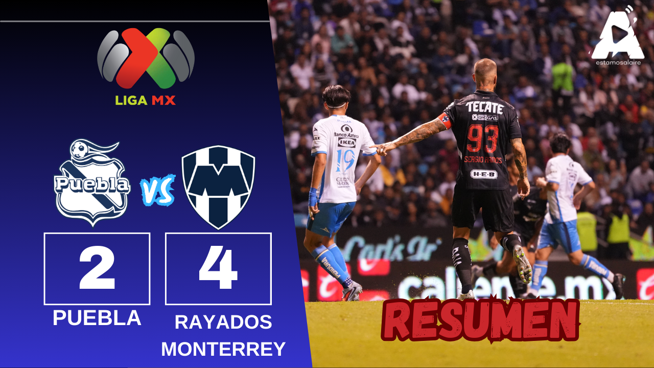 Puebla cae en casa ante Monterrey en la Jornada 7: hat-trick de Canales