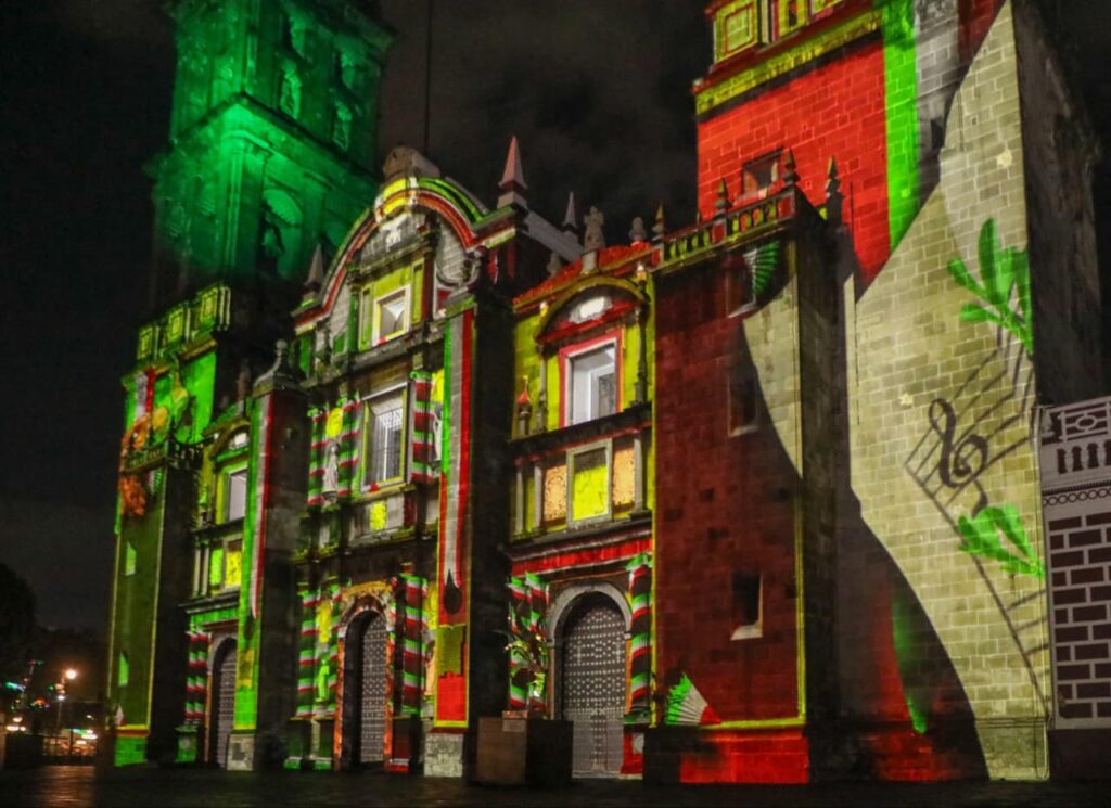 Videomapping Septiembre Brilla en Puebla