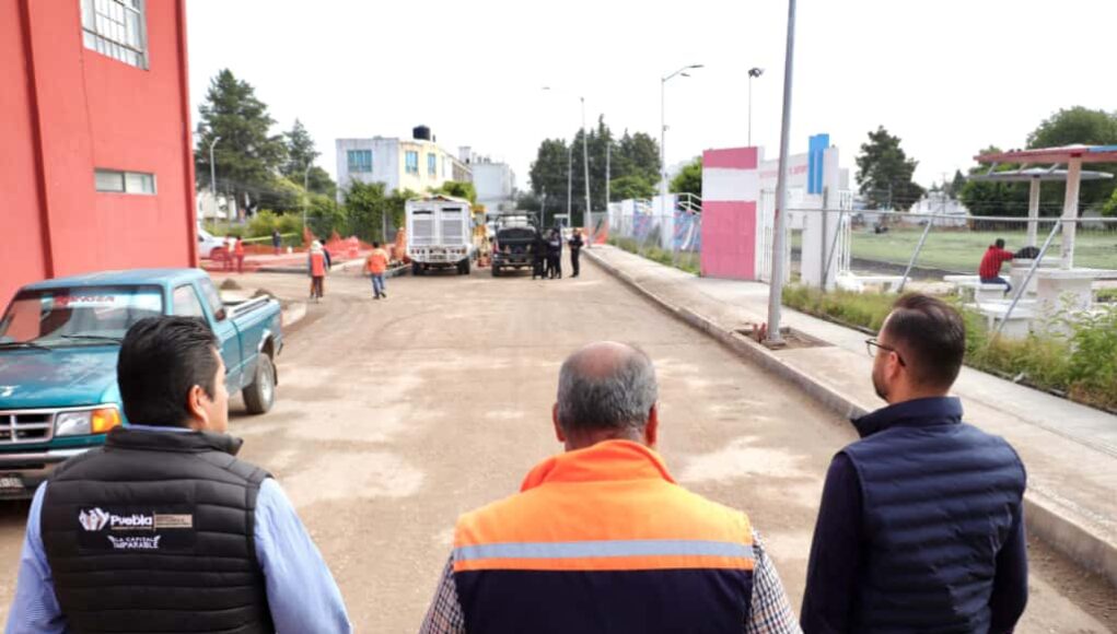Rehabilitación vial en Loma Bella avanza en Puebla