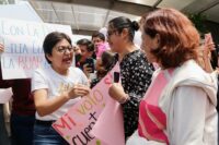 Lilia Cedillo presentando su plan de trabajo para la BUAP