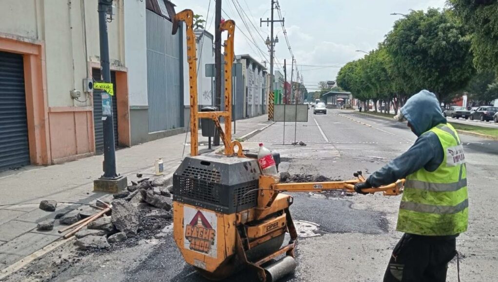 Bacheando Puebla: campaña capitalina de mantenimiento vial