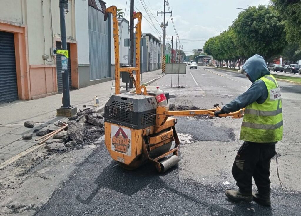 Bacheando Puebla: campaña capitalina de mantenimiento vial