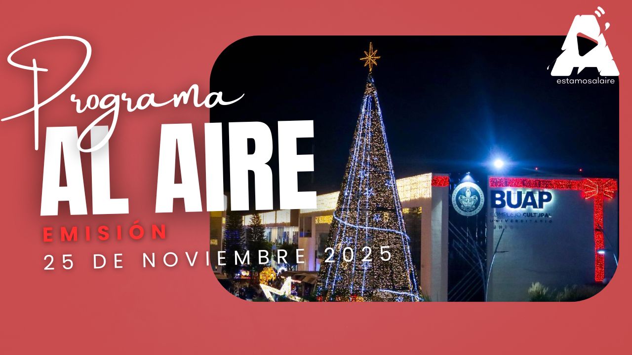 Encendido del árbol de Navidad en el CCU BUAP