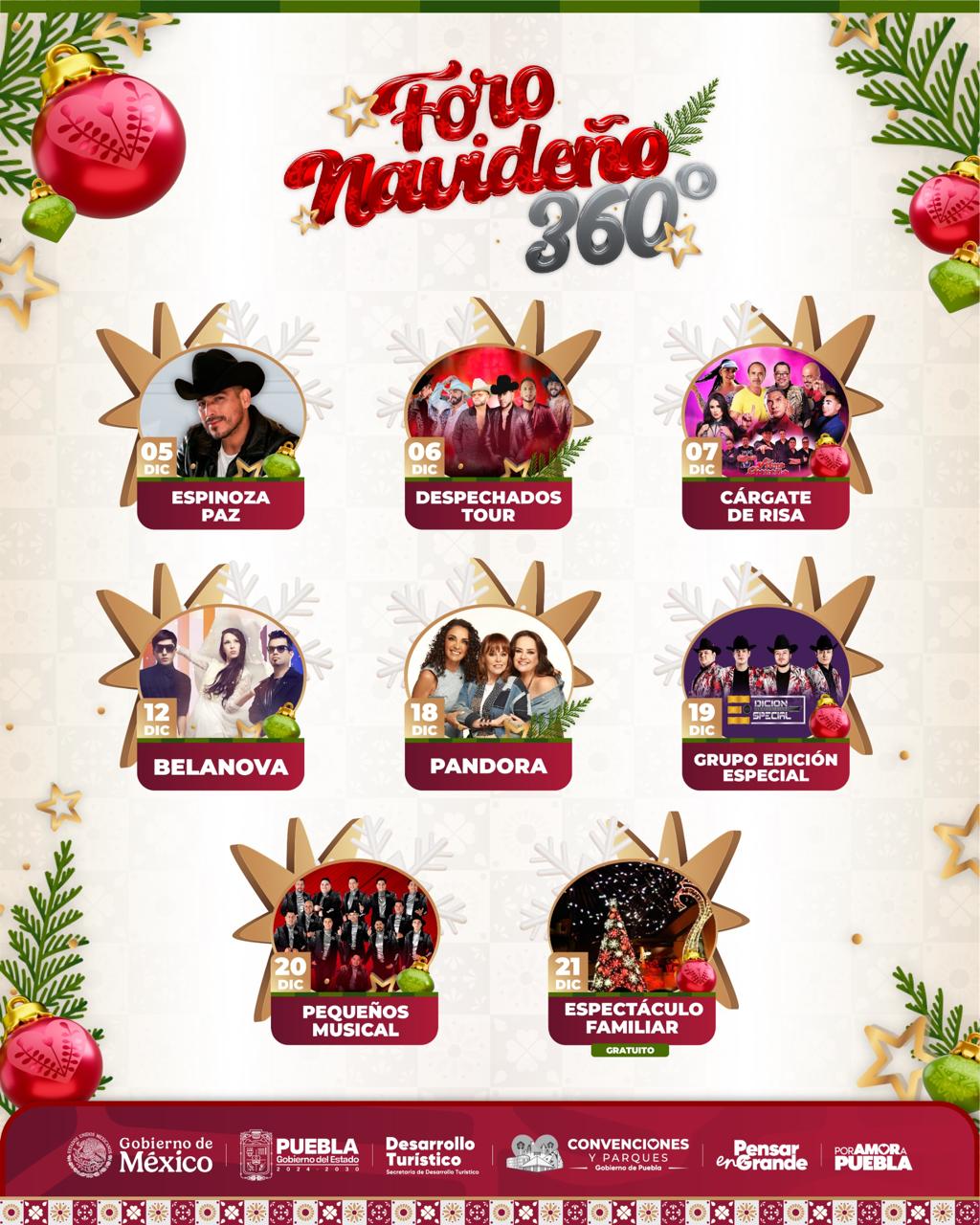 Puebla enciende la Navidad con el Foro Navideño 360