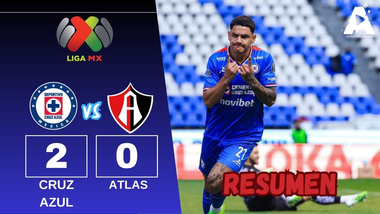 Cruz Azul vence a Atlas en su debut como local en el Cuauhtémoc