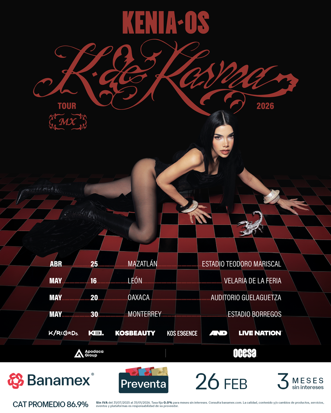 Kenia OS presenta K DE KARMA con listening parties en México