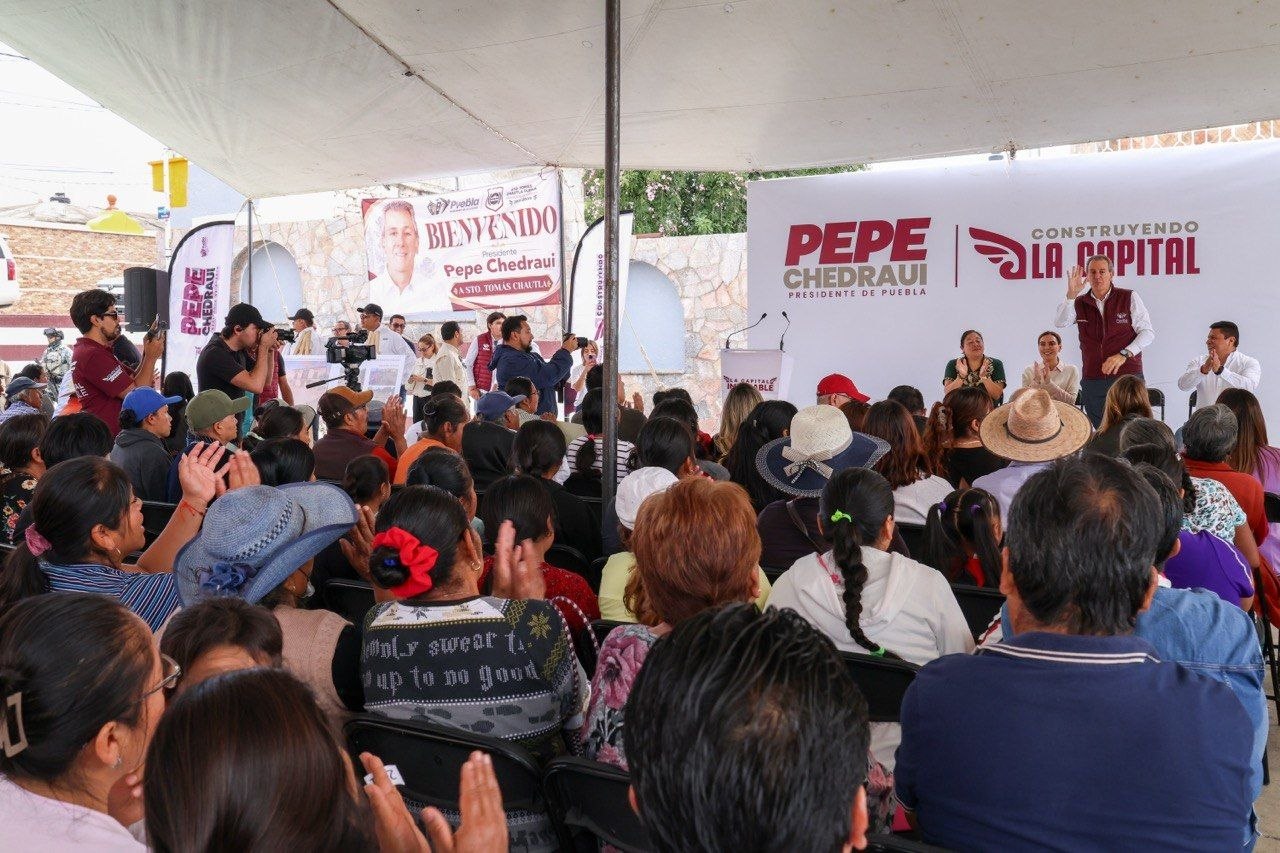 Pepe Chedraui anuncia obras y mejoras en Santo Tomás Chautla